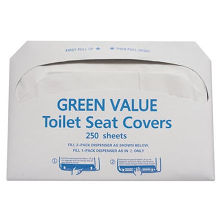 United General Supply Co Half-Fold Toilet Seat Covers, White - 14.75 X 16.5 In. GVTSC5000